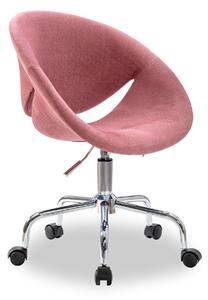 Scaun de birou pentru copii, tapitat cu stofa Relax Rose, l61xA54xH88-95 cm