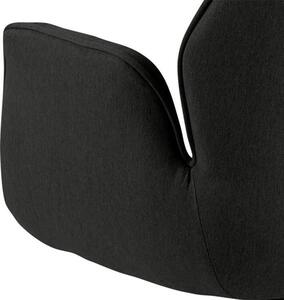 Scaun tapitat rotativ gri inchis/negru Aura