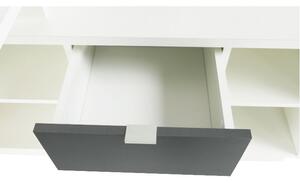Birou, măsuţă, masă PC pe colţ, gri şi alb, 138x167 cm - TP243925