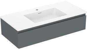Mexen Orio, mobilier de baie 100 cm cu lavoar Otis, 1 sertar, grafit mat/alb mat, 91A10-10023-1-BF66-W18M01