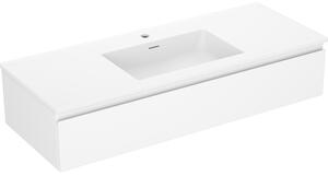 Mexen Orio, mobilier de baie 120 cm cu lavoar Otis, 1 sertar, alb mat, 91A10-12023-1-BF01-W18M01