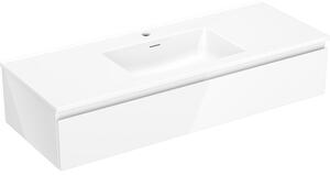 Mexen Orio, mobilier de baie 120 cm cu lavoar Otis, 1 sertar, alb lucios, 91A10-12023-1-BF00-W18M00