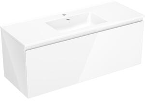 Mexen Orio, mobilier de baie 120 cm cu lavoar Otis, 1 sertar, alb lucios, 91A10-12047-1-BF00-W18M00