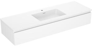 Mexen Orio, mobilier de baie 140 cm cu lavoar Otis, 1 sertar, alb mat, 91A10-14023-1-BF01-W18M01