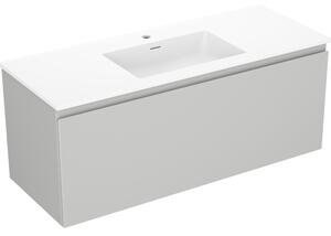 Mexen Orio, mobilier de baie 120 cm cu lavoar Otis, 1 sertar, gri mat/alb mat, 91A10-12047-1-BF62-W18M01