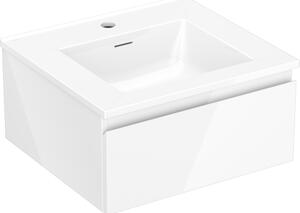 Mexen Orio, mobilier de baie 50 cm cu lavoar Otis, 1 sertar, alb lucios, 91A10-05023-1-BF00-W18M00