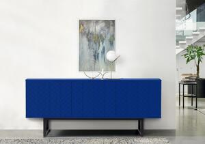 Comodă Woodman Camden Herringbone Print, albastru, 175 x 75 cm