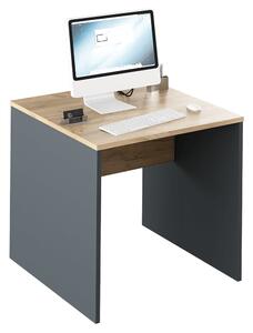 KONDELA Masă de birou, grafit/stejar artisan, RIOMA NEW Typ 17