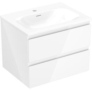 Mexen Orio, mobilier baie 60 cm cu lavoar Vela, 2 sertare, alb lucios, 91A10-06047-2-BFF00-W23M00
