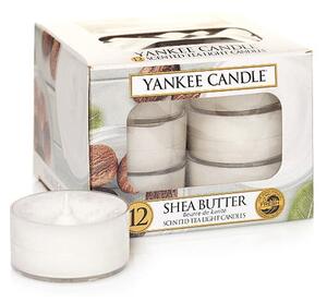 Set 12 lumânări parfumate Yankee Candle Shea Butter, timp de ardere 4 h