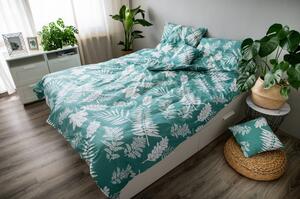 Lenjerie de pat din bumbac Cotton House Palma, 140 x 200 cm, verde