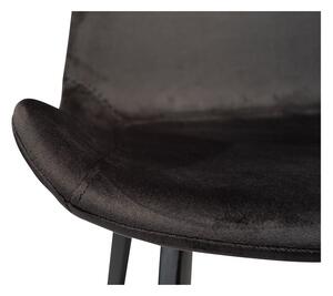 Scaun bar DAN–FORM Denmark Hype Velvet, negru, înălțime 91 cm