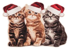 Covoraș intrare Hanse Home Christmas Cats Contour, 45 x 64 cm