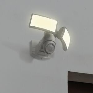 LUTEC Proiector exterior cu senzor LED ARC, alb, 28 cm, 2 becuri, IP54, Alb, Plastic, Modern, Perete unghiular