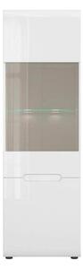Vitrina AZTECA TRIO REG1W1D-19-6, alb, PAL/sticla securizata, 60x41x19