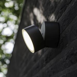 LUTEC Lampă de exterior cu LED TRUMPET, gri închis, Ø 9 cm, metal, IP54, Gri, Aluminiu, Modern