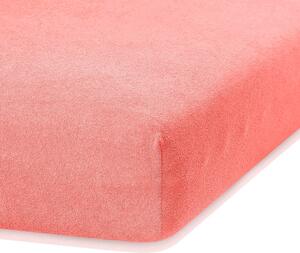 Cearceaf elastic AmeliaHome Ruby, 200 x 100-120 cm, roz corai