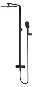 Omnires Sacramento set de duș perete cu duș de ploaie negru SC2344BL