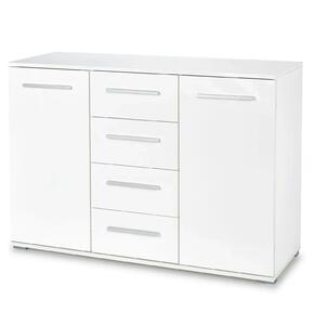 Comoda LIMA KM4, alb, PAL, 116x40x82 cm