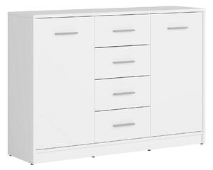 Comoda NEPO PLUS, alb, PAL laminat, 119x34x84 cm