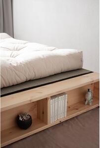 Pat din lemn masiv cu spațiu de depozitare și futon Comfort Karup Design, 140 x 200 cm, natural