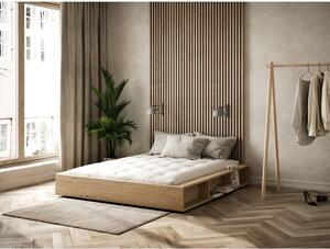 Pat dublu din lemn masiv cu spațiu de depozitare și futon Double Latex Mat Karup Design, 160 x 200 cm