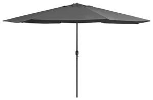 Umbrelă de soare de exterior, stâlp metalic, antracit, 390 cm