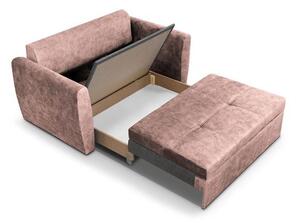 Canapea extensibila 2 locuri roz Bella Lux