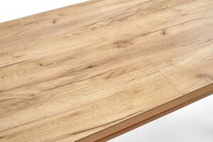 Masa extensibila din MDF si lemn de fag Frederic Oak, L160-240xl90xH74 cm