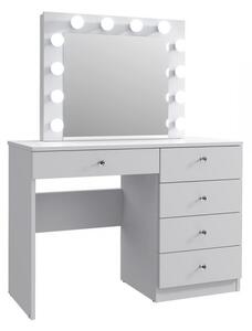 MBMT9 - Set Masa toaleta, 110 cm, cosmetica machiaj, masuta vanity, oglinda cu LED-uri - Alb