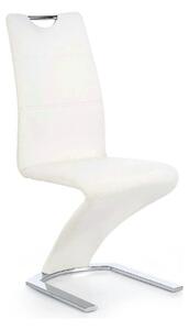 Scaun K291, alb/crom, piele ecologica/metal, 45X63X101 CM
