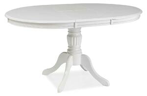 Masa vintage alba OLIVIA, 106/141X106X76 cm