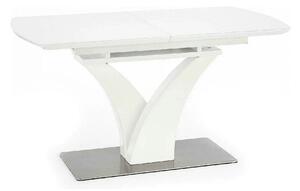 Masa extensibila 80 cm PALERMO, alb, sticla/otel