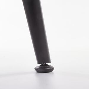 Fotoliu fix tapitat cu stofa si picioare metalice, Lusso Gri Inchis / Negru, l74xA63xH72 cm