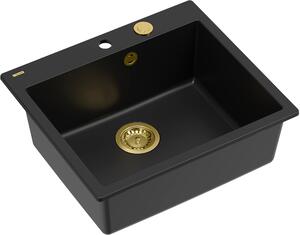 Quadron Morgan chiuveta graniteq 57x50 cm negru HB8304U7-G1_P2O