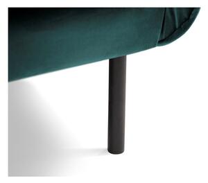 Canapea țesătură catifea Cosmopolitan Design Vienna, 160 cm, verde petrol