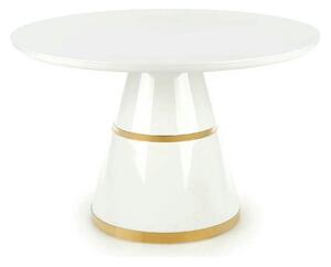 Masa rotunda 120 VEGAS, alb/auriu, MDF/metal