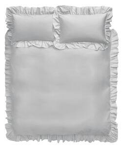 Lenjerie de pat din bumbac Bianca Frill, 135 x 200 cm, gri