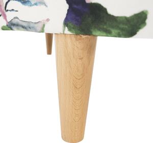 KONDELA Fotoliu, material textil model frunze verzi, CHARLOT