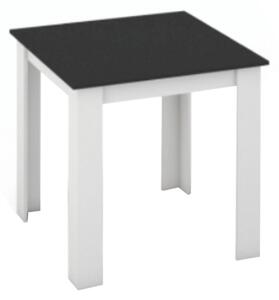 KONDELA Masă dining, alb/negru, 80x80 cm, KRAZ