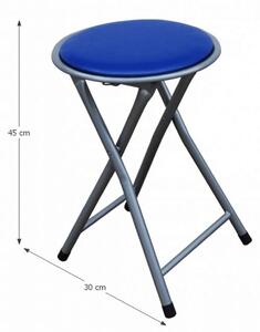 KONDELA Taburet pliabil/scaun, albastru, IRMA