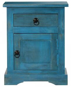 Noptiera, albastru, 40 x 30 x 50 cm, lemn masiv de mango - V246150V