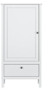 Dulap OLE, alb, PAL laminat, cu o usa si un sertar, 65x37x135 cm