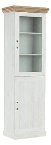 Vitrina ROYAL W1D, pin nordic/stejar salbatic, PAL melaminat/plinte de