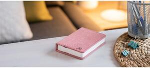 Veioză de birou cu LED Ginko Booklight Mini, formă de carte, roz