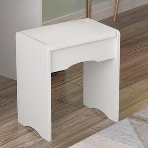 Masa de coafat și machiaj cu scaun alb, 34 x 22 x 33 cm, HT-CH