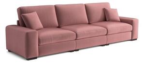 Canapea fixa 3 locuri roz Toledo