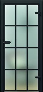PORTA DOORS Set usa interior porta glass sticla transparenta cu profile vopsite si toc cu finisaj cpl negru porta system 75-95 cu