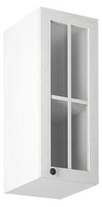 Dulap superior cu sticlă G30S, model dreapta, alb/pin Andersen, PROVEN
