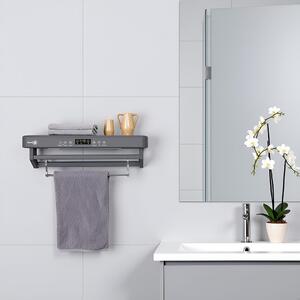 Uscător de prosop baie sau bucatarie cu sterilizator UV, pe perete, 60 cm, 450W, ElectricSun PREMIUM Gri